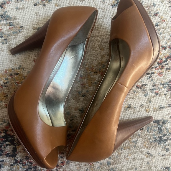 Style & Co Brown Peep Toe Heels - Picture 2 of 8